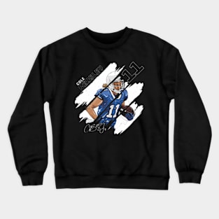 Cole Beasley Carolina Stripes Crewneck Sweatshirt